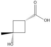 cis-3-Hydroxy-3-Methylcyclobutanecarboxylic acid Structural