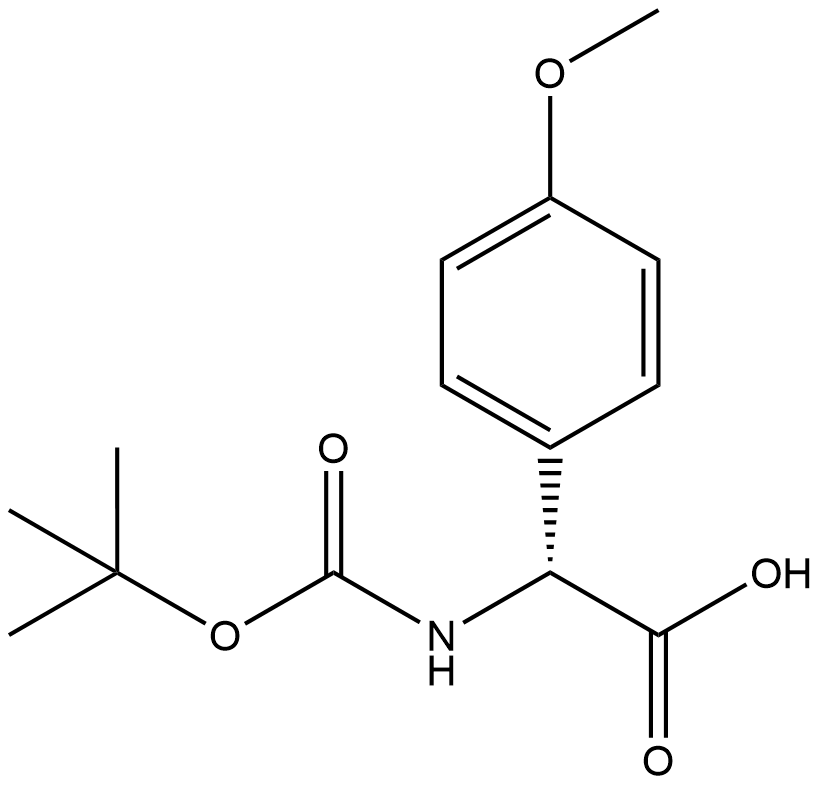 Boc-(R)-2-Amino-2-(4-methoxyphenyl)acetic acid Structural