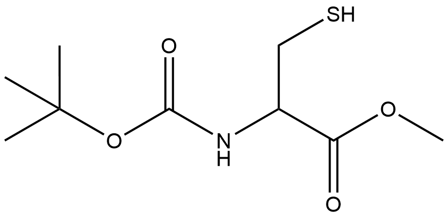 methyl 2-((tert-butoxycarbonyl)amino)-3-mercaptopropanoate Structural