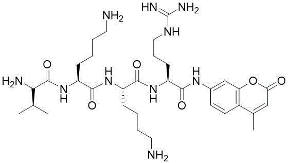 D-VAL-LYS-LYS-ARG-7-AMINO-4-METHYLCOUMARIN Structural