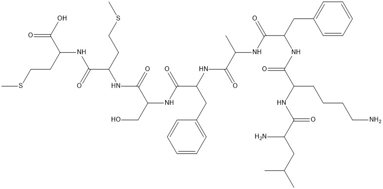 H2N-LKFAFSMM-OH Structural