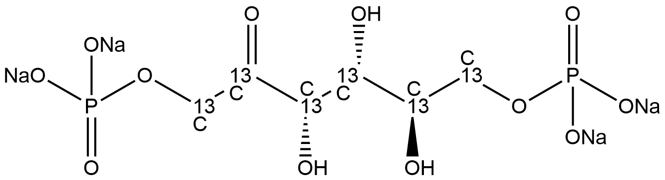 D-[UL-13C6]FRUCTOSE 1,6-BISPHOSPHATE SODIUM SALT Structural