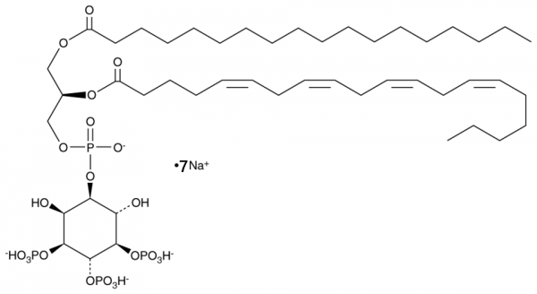 1-STEAROYL-2-ARACHIDONOYL-PHOSPHATIDYLINOSITOL 3,4,5-TRIPHOSPHATE, (NA+ SALT) Structural