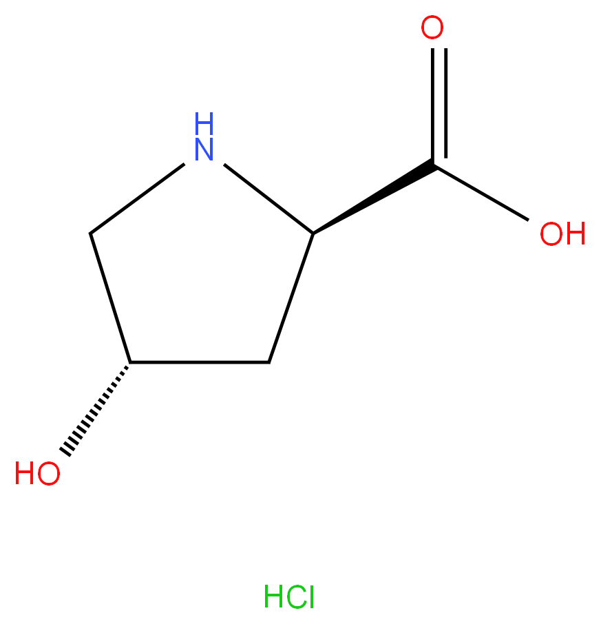 142347-81-7 (2R,4S)-4-hydroxypyrrolidine-2- carboxylic acid Hydrochloride; trans-4-Hydroxy-D-proline hydrochloride 98%