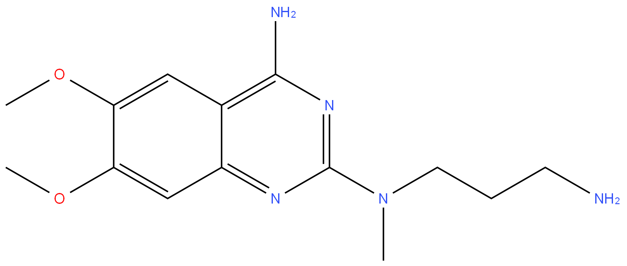 76362-29-3 N2-(3-AminoPropyl)6,7-Dimethoxy-N2-Methyl-2,4-Quinazoline Diamine 98%