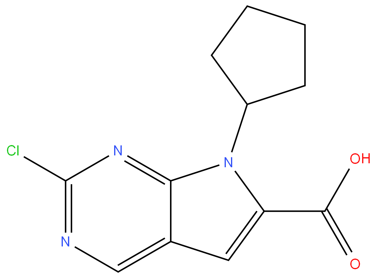 1211443-58-1 2-CHLORO-7-CYCLOPENTYL-7H-PYRROLO(2,3-D) PYRIMIDINE-6-CARBOXYLIC ACID 98%