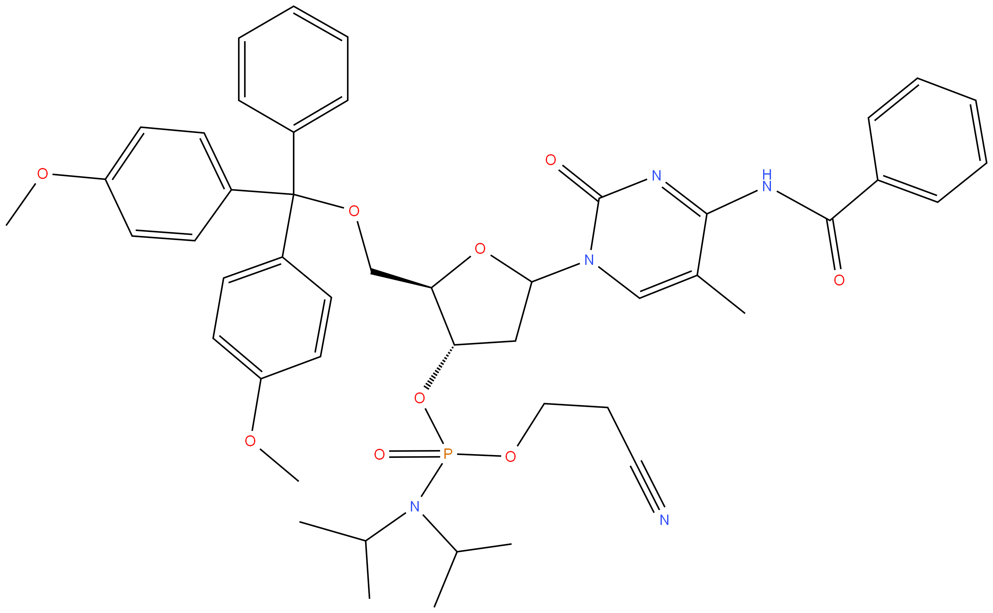 105931-57-5 N -Benzoyl-5-Methyl-5'-O-(4,4'-dimethoxytrityl)-2'-deoxycytidine-3'-cyanoethyl-N,N-diisopropylphosphoramidite(DMT-5-MedC(bz)phosphoramidite) 98%