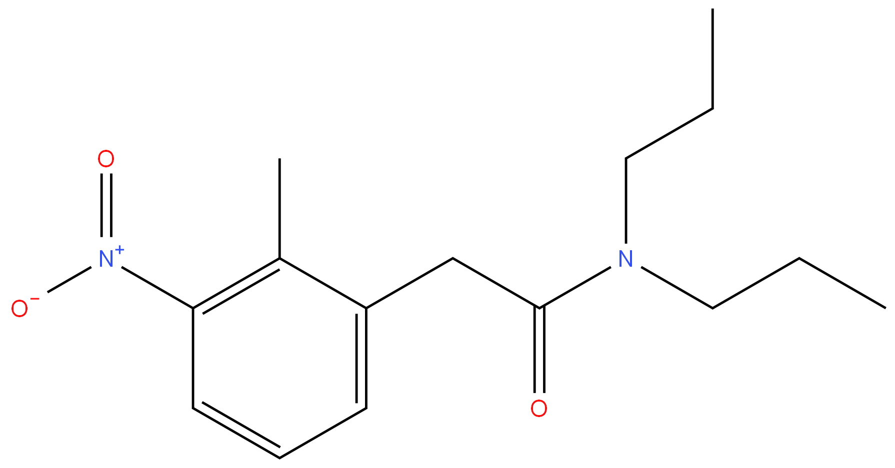 91374-22-0 2-Methyl-3-Nitro Phenyl Ethyl-N,N-Di-n-Propyl 
Acetamide 98%