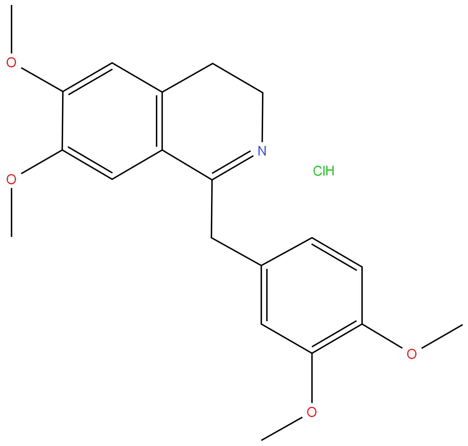 5884-22-0 Dihydropapaverine hydrochloride 98%