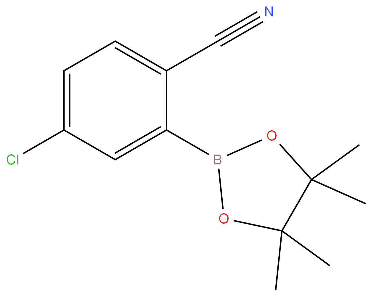 863868-19-3 4-chloro-2-(4,4,5,5-tetramethyl-1,3,2-dioxaborolan-2-yl)benzonitrile 98%