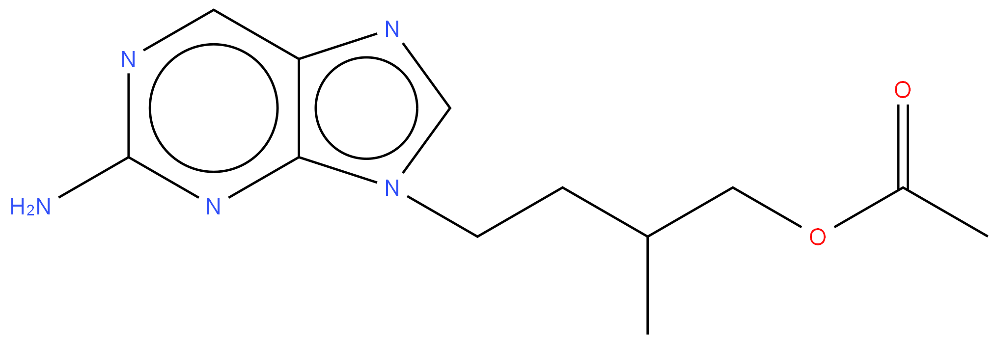 174155-70-5 4- ( 2 - amino - 9H - purin - 9 - yl ) -2 - methylbutyl acetate 98%