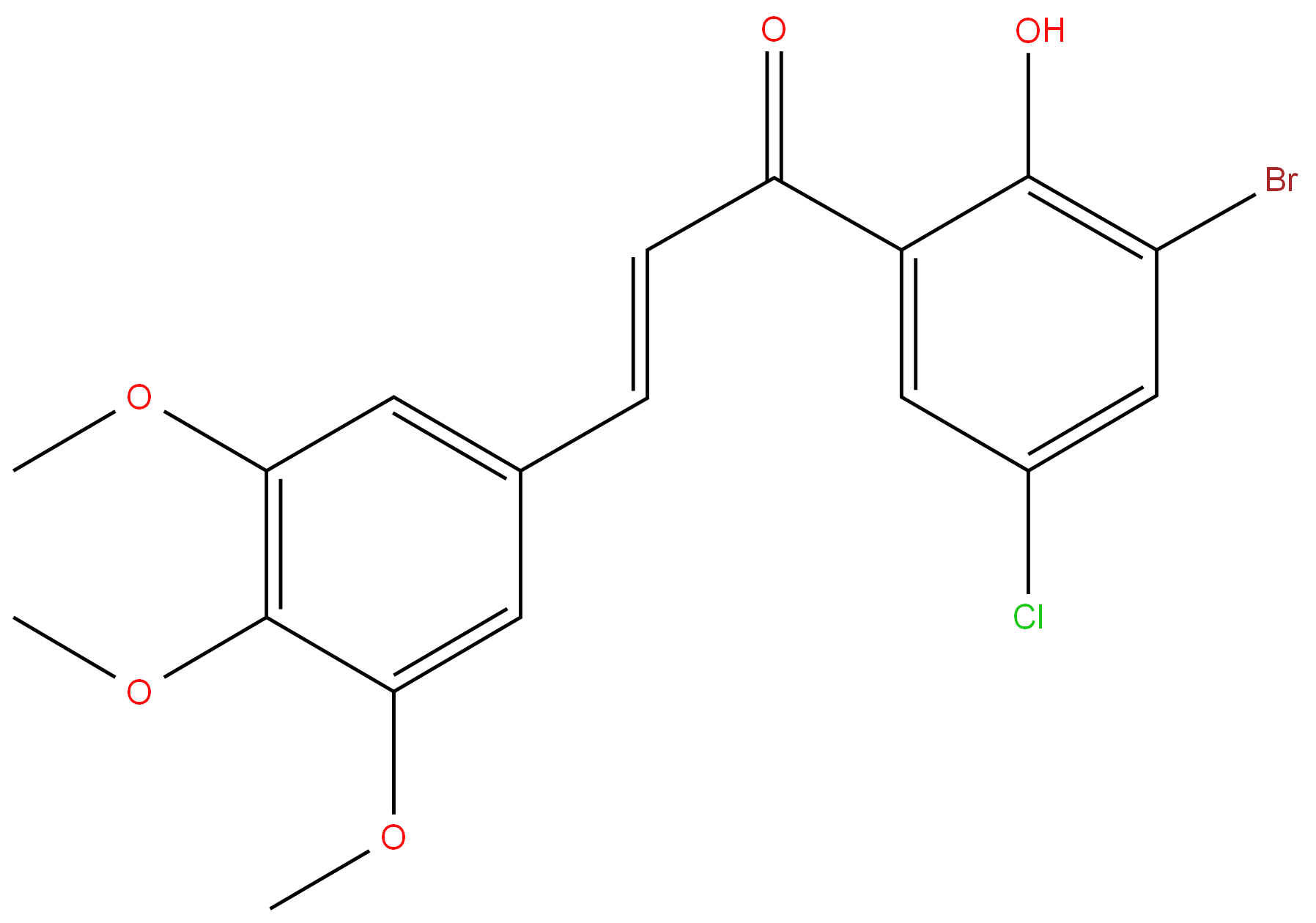 3'-Bromo-5'-chloro-2'-hydroxy-3,4,5-trimethoxychalcone 98%