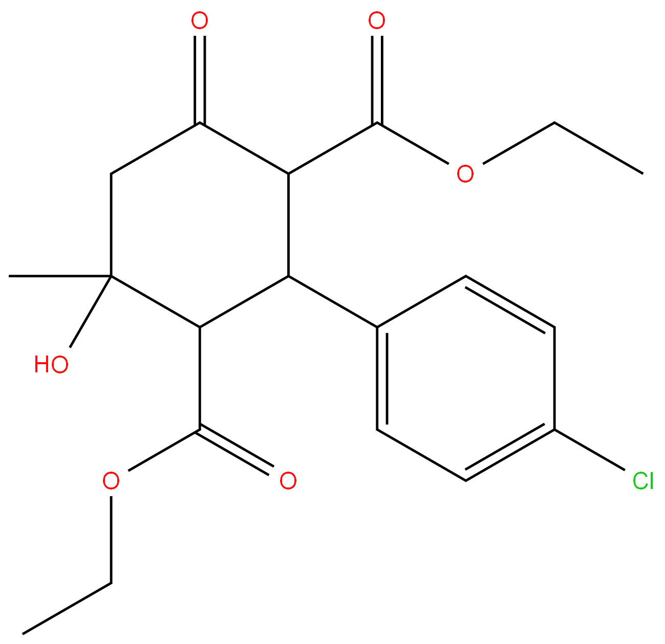 294194-13-1 2-(4-Chlorophenyl)-4-hydroxy-4-methyl-6-oxo-1,3-Cyclohexanedicarboxylic Acid Diethyl Ester 98%