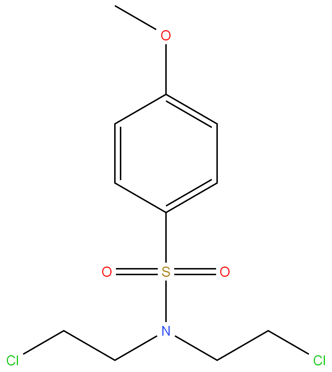 86357-59-7 N, N Dichloroethyl-4-Methoxy Benzene Sulphonamide 98%