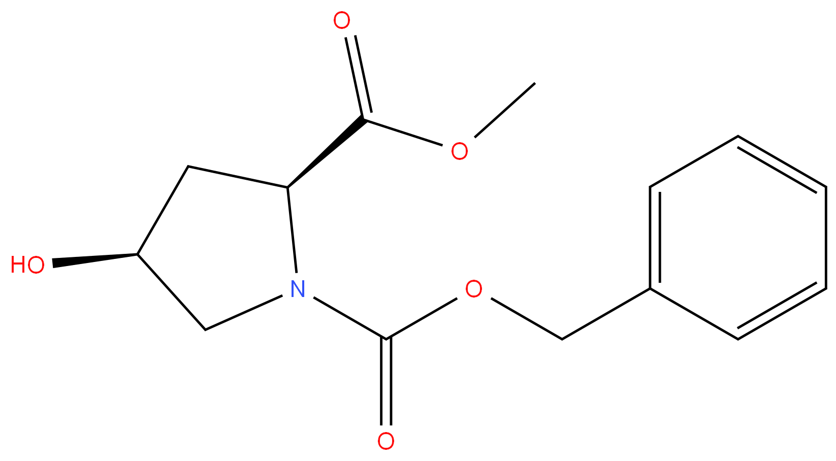 57653-35-7 O1-benzyl O2-methyl (2S,4S)-4-hydroxypyrrolidine-1,2-dic 98%