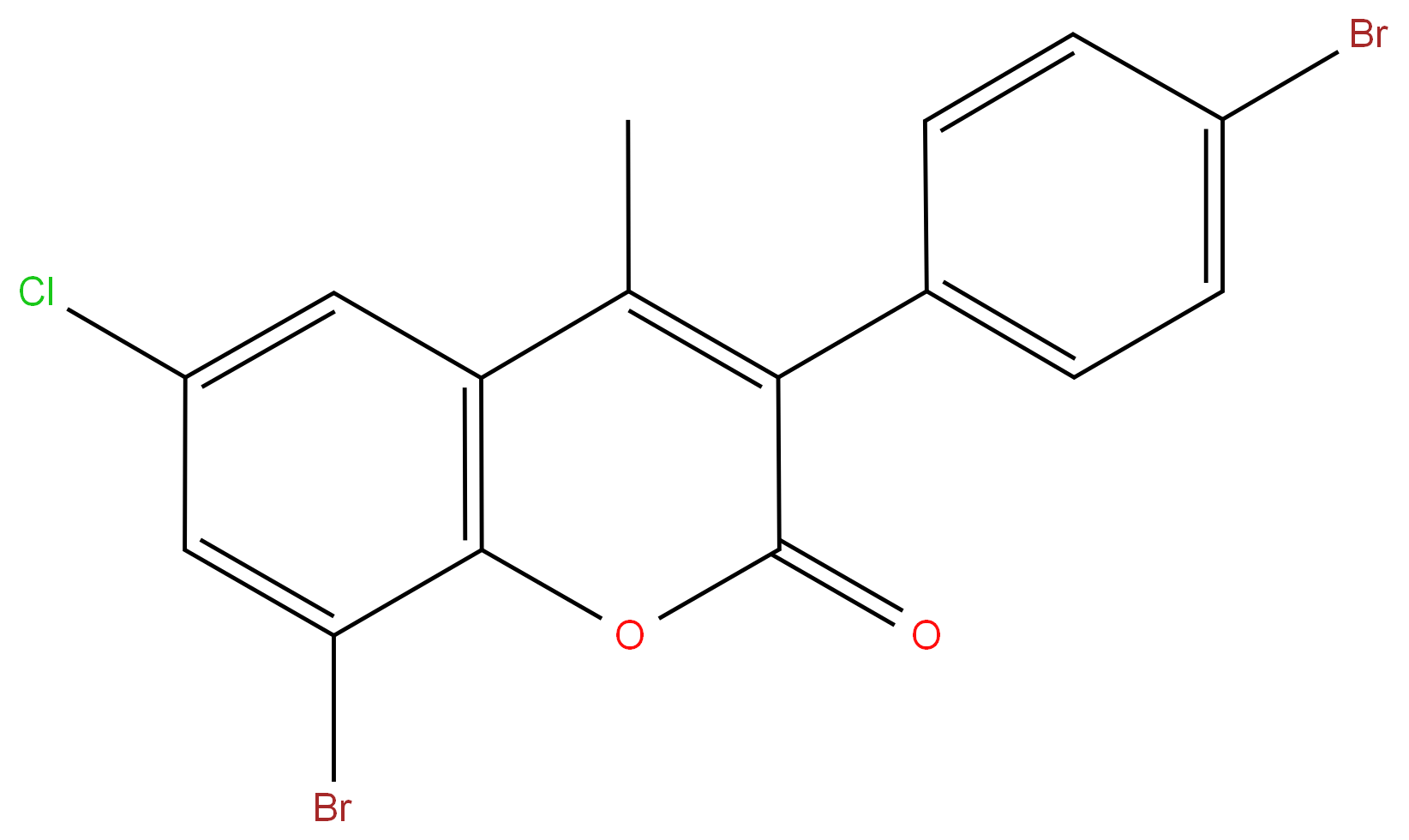 8-Bromo-3(4’-bromophenyl)-6-chloro-4-methylcoumarin 98%