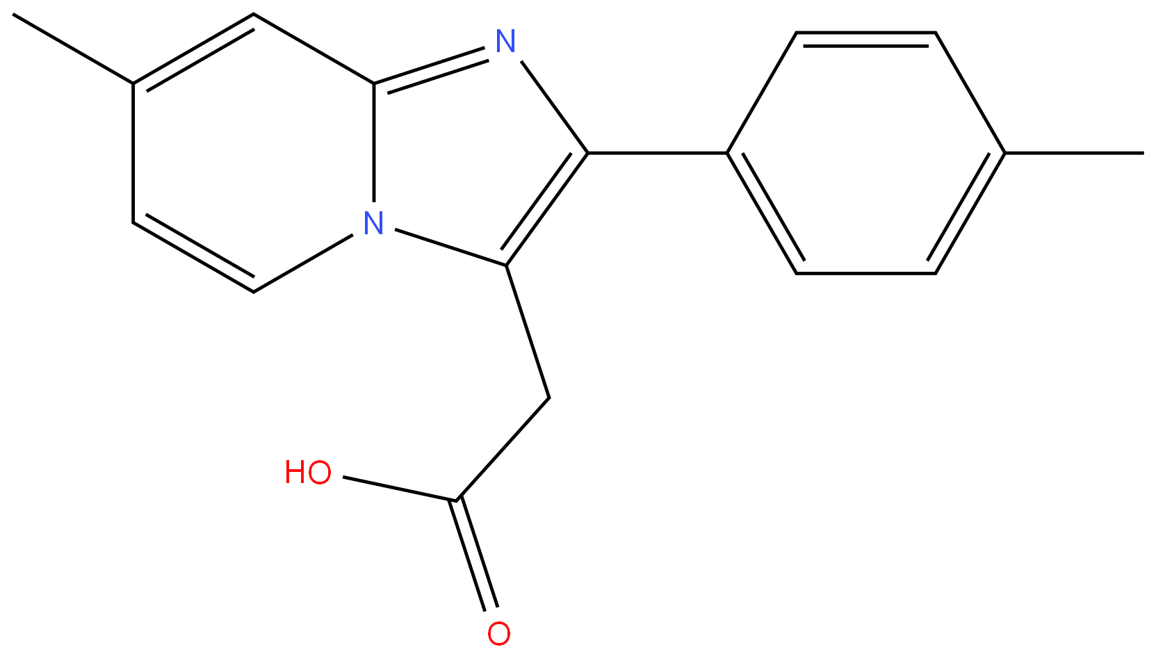 387400-34-2 7-Methyl-2-(4-methylphenyl)imidazo]pyridine-3-acetic acid 96%