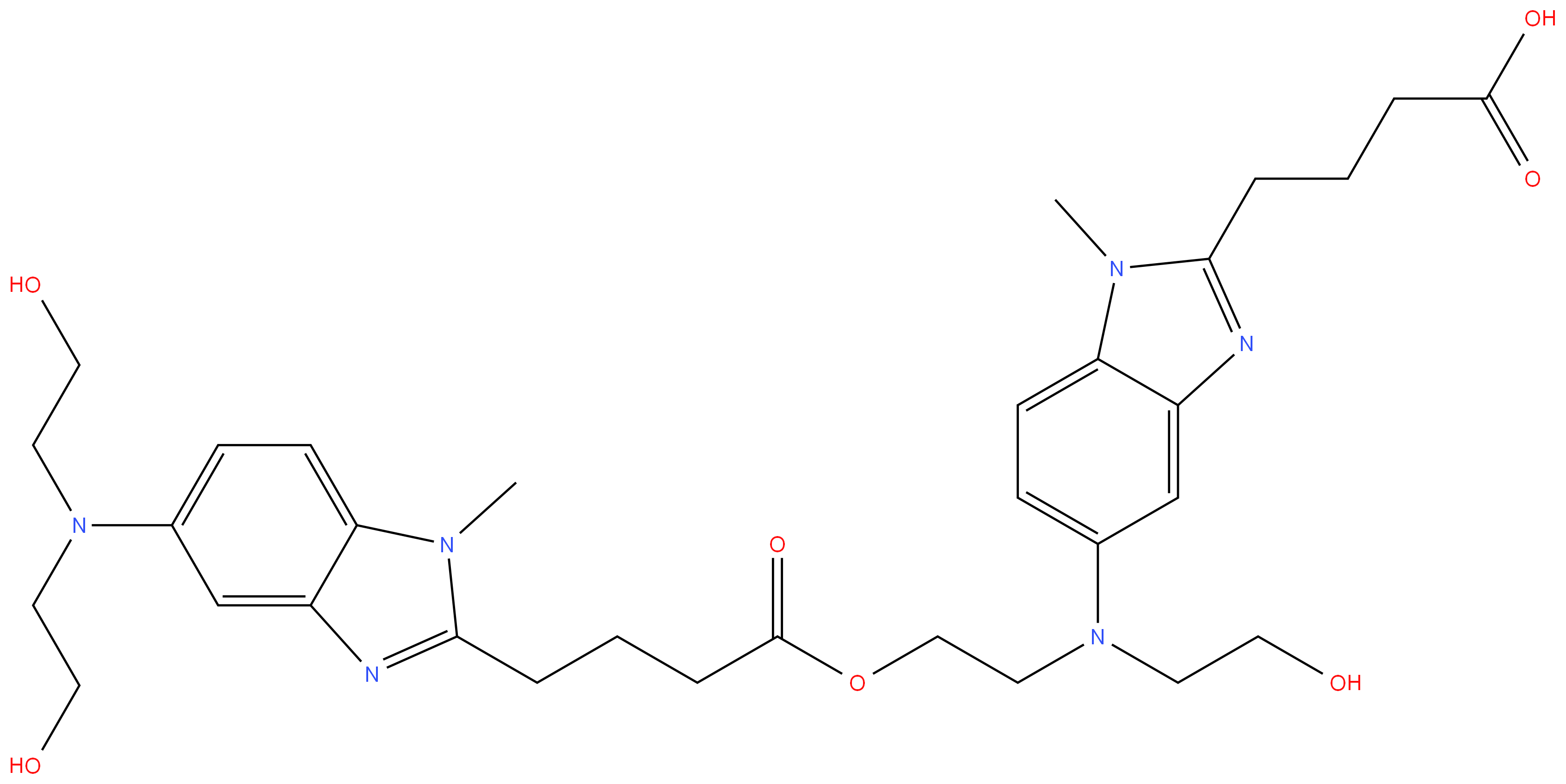 1391052-61-1 Bendamustine Deschloro Dimer Impurity/ Bendamustine Trihydroxyethyl Dimer Impurity 98%