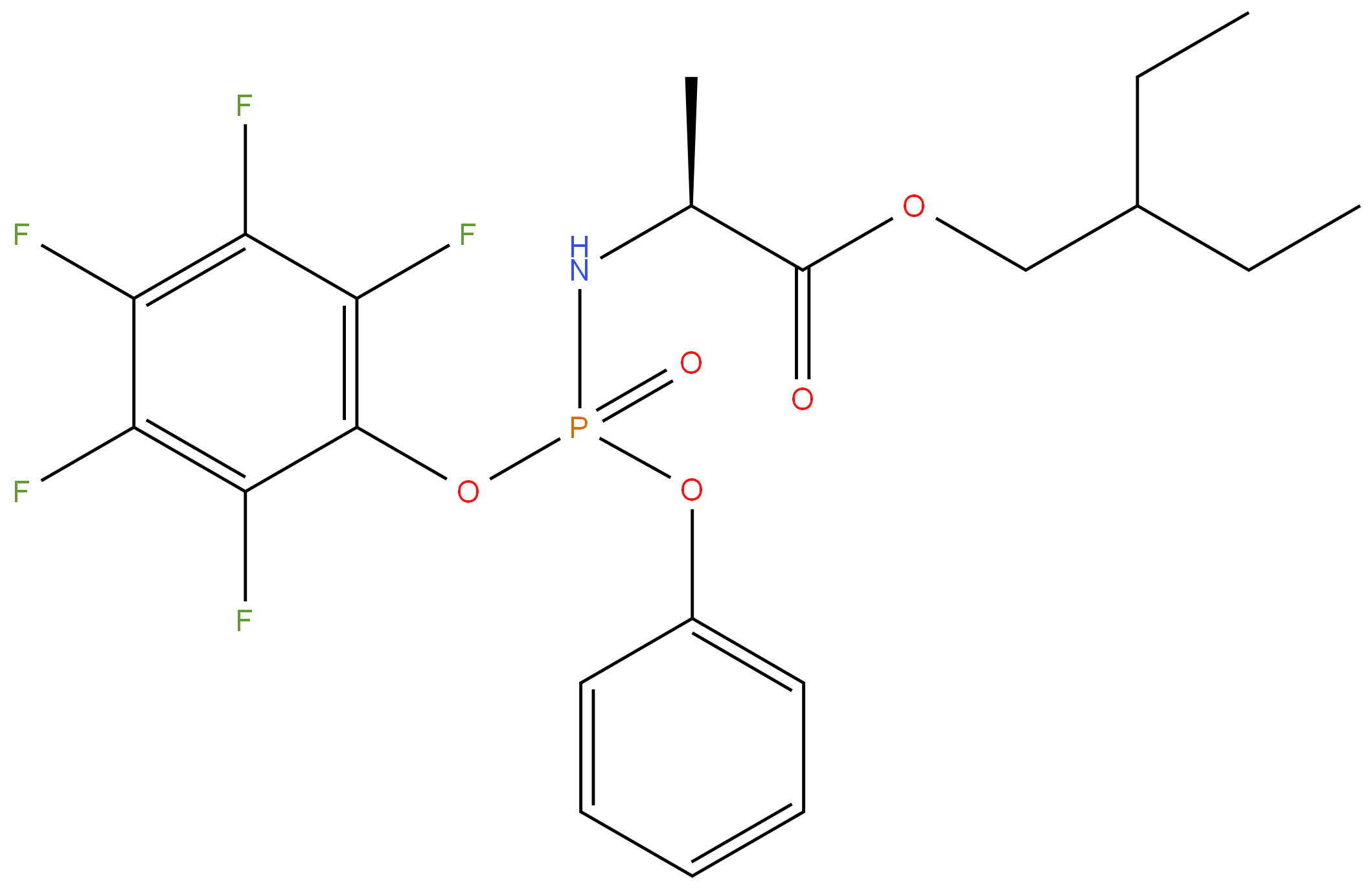 1911578-98-7 L-Alanine, N-[(S)-(2,3,4,5,6-pentafluoro phenoxy) phenoxy 
phosphinyl]-, 2-ethylbutylester 98%