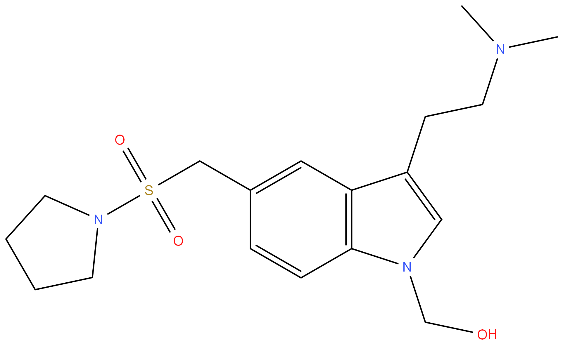 1018676-02-2 Almotriptan Related Compound A (N-Hydroxymethyl Almotriptan) 98%