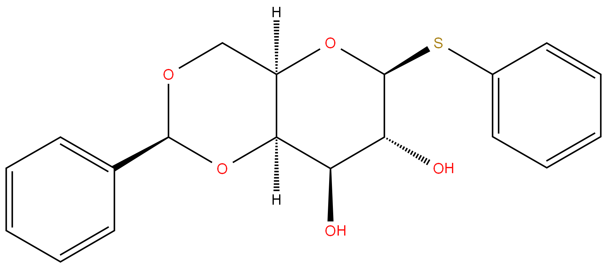 87508-18-7 (2S,4aR,6S,7R,8R,8aR)-2-phenyl-6-(phenylthio)hexahydropyrano[3,2-d][1,3]dioxine-7,8-diol 98%