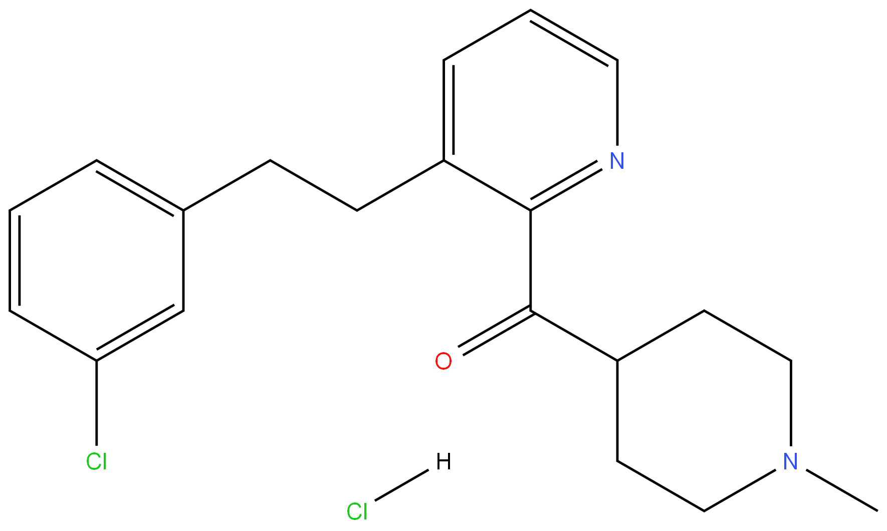 119770-60-4 (1-Methyl-4-piperidinyl)[3-[2-(3-chlorophenyl)ethyl]pyridinyl]methanone hydrochloride 98%