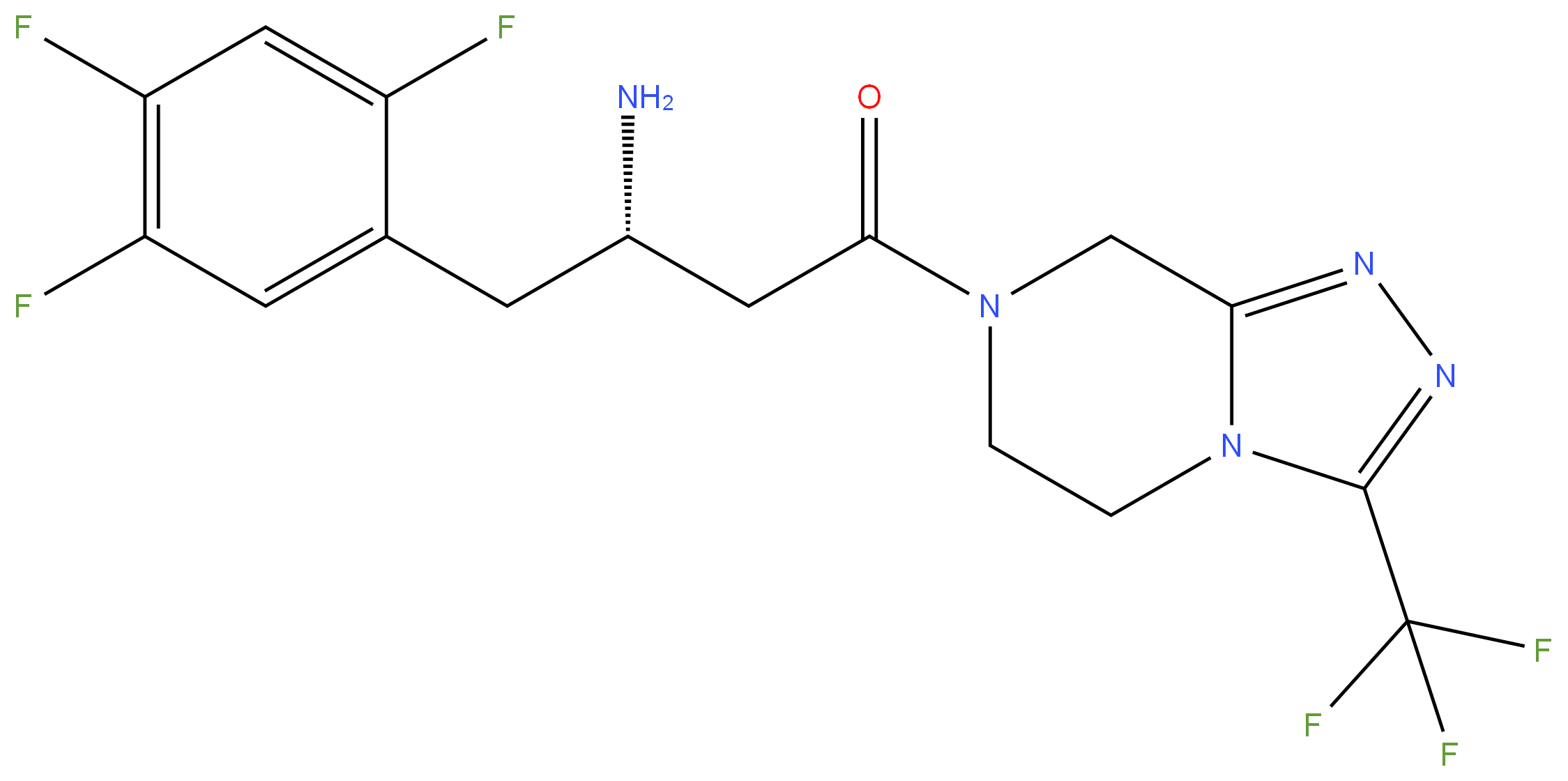 823817-55-6 Sitagliptin EP Impurity A
(S)-SitagliptinIsomer ;
(S)-4-Oxo-4-[3-(trifluoromethyl)-5,6-dihydro[1,2,4]triazolo[4,3- a]pyrazin-7(8H)-yl]-1-(2,4,5-trifluorophenyl)butan-2-amine ; 96%