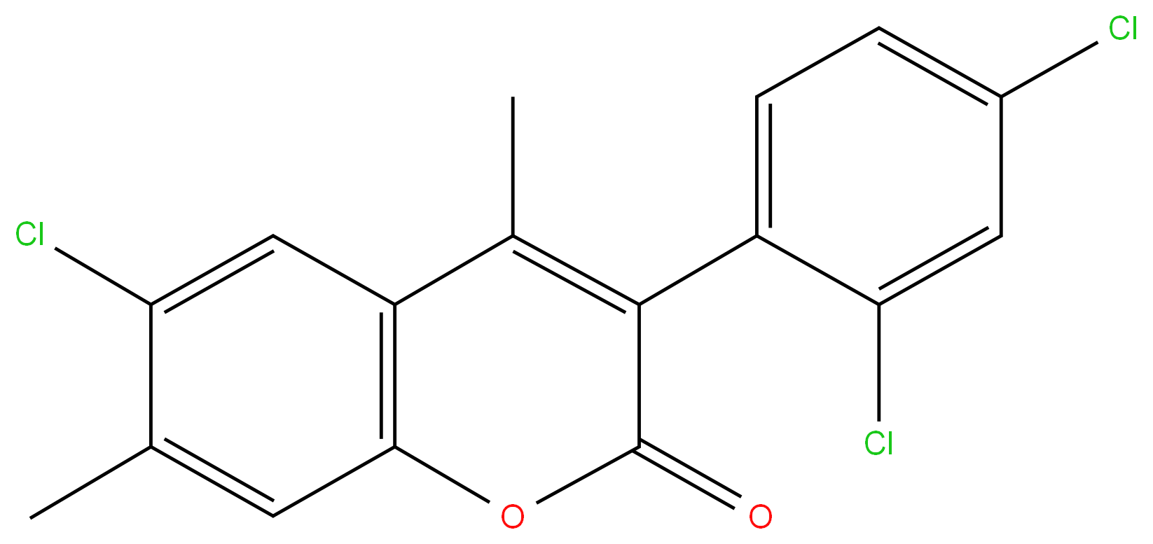 6-Chloro-3(2,4-Dichloro Phenyl)-4,7-Dimethyl Coumarin 98%