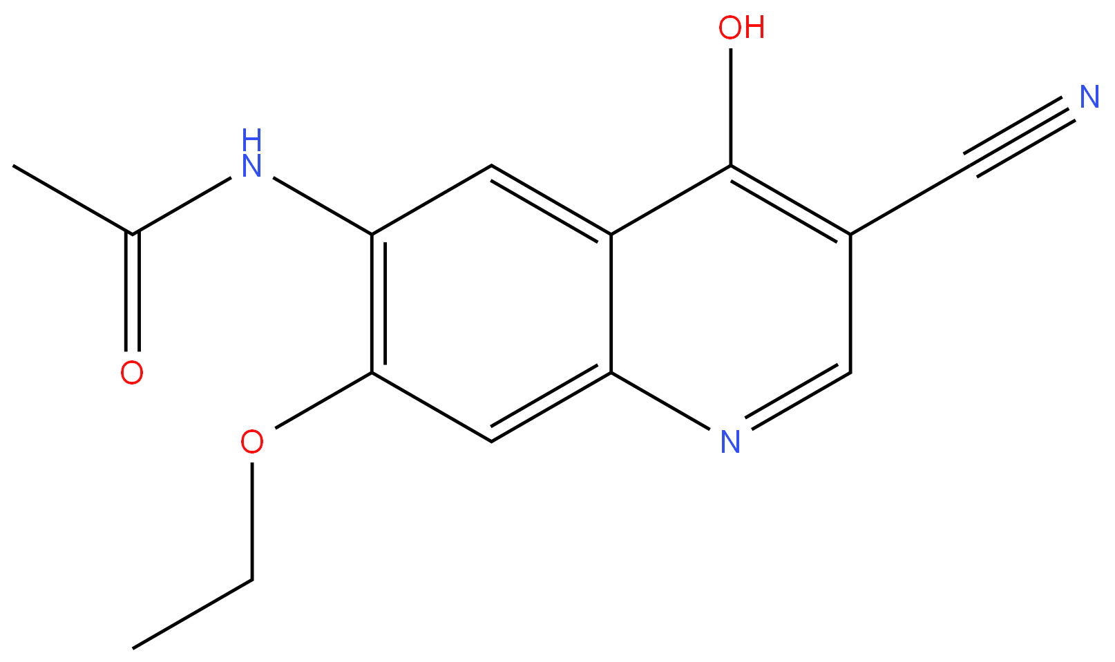 848133-75-5 3-cyano-7-ethoxy-4-hydroxy-6-N-acetylquinoline 98%