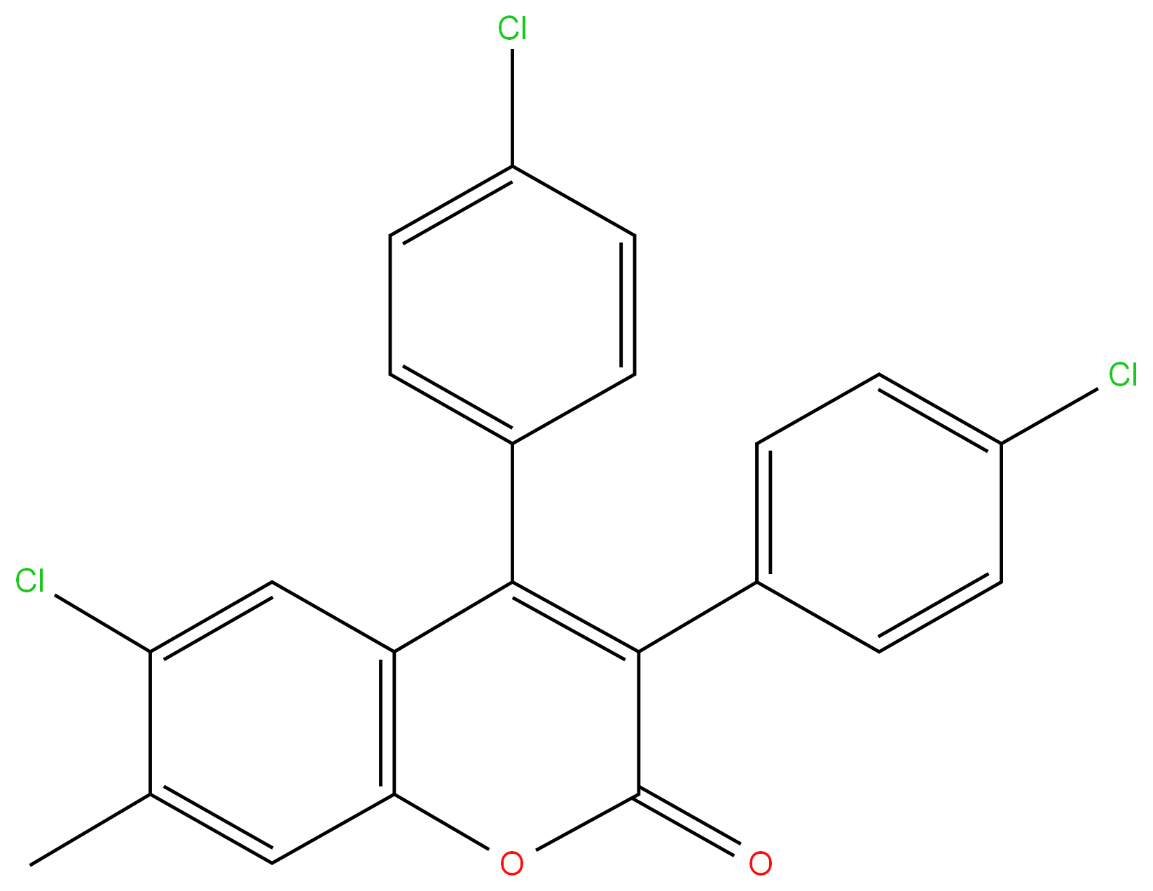 6-Chloro-3,4-Di(4-Chloro Phenyl)-7-Methyl Coumarin 98%