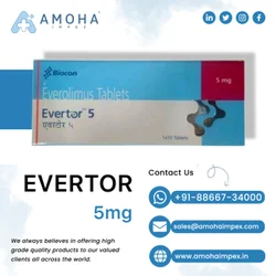 Everolimus (Evertor 5mg Tablet), biocon, Strip