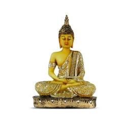 Meditating Buddha Resin Showpiece