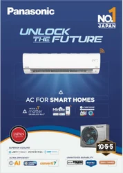 R-32 Panasonic Inverter Split AC 1.5 TR CS/CU-YU18AKYD, 10 Years, 3 Star