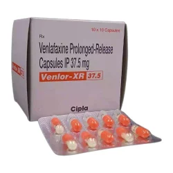 Venlafaxine 37.5mg capsule, Packaging Type: Box, Packaging Size: 1*10 Tablets