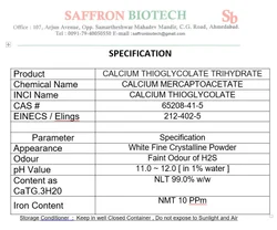 Calcium Thioglycolate Trihydrate, For Skin, Grade: Pure