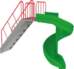 FRP 7 Step Spiral Slide