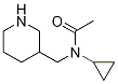 N-Cyclopropyl-N-piperidin-3-ylMethyl-acetaMide Structural
