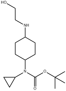 Cyclopropyl-[4-(2-hydroxy-ethylaMino)-cyclohexyl]-carbaMic acid tert-butyl ester Structural