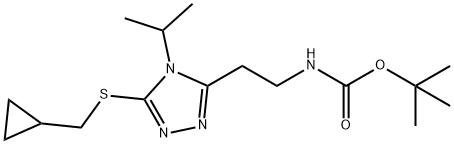 tert-butyl (2-(5-((cyclopropylMethyl)thio)-4-isopropyl-4H-1,2,4-triazol-3-yl)ethyl)carbaMate Structural