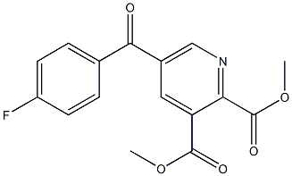 DIMETHYL 5-(4-FLUOROBENZOYL)PYRIDINE-2,3-DICARBOXYLATE Structural