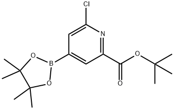 tert-Butyl 6-chloro-4-(4,4,5,5-tetramethyl-1,3,2-dioxaborolan-2-yl)picolinate Structural