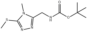 tert-butyl ((4-Methyl-5-(Methylthio)-4H-1,2,4-triazol-3-yl)Methyl)carbaMate Structural