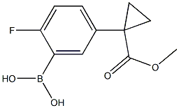 Methyl 1-(3-borono-4-fluorophenyl)cyclopropylcarboxylate Structural