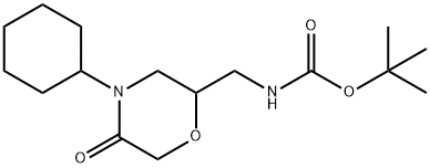 tert-butyl ((4-cyclohexyl-5-oxoMorpholin-2-yl)Methyl)carbaMate Structural