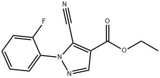 ethyl 5-cyano-1-(2-fluorophenyl)-1H-pyrazole-4-carboxylate Structural