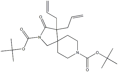 di-tert-butyl 4,4-diallyl-3-oxo-2,8-diazaspiro[4.5]decane-2,8-dicarboxylate Structural