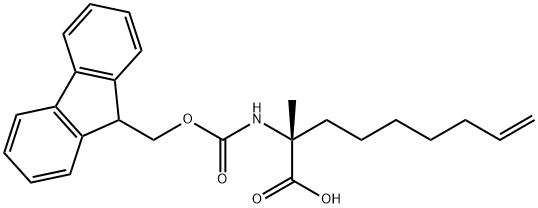 (R)-N-FMoc-2-(6'-heptenyl)alanine Structural