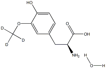 L-4-Hydroxy-3-(Methoxy-d3)phenylalanine Monohydrate Structural