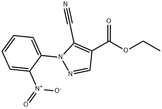 ethyl 5-cyano-1-(2-nitrophenyl)-1H-pyrazole-4-carboxylate Structural