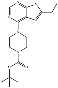 tert-butyl 4-(6-ethylthieno[2,3-d]pyriMidin-4-yl)piperazine-1-carboxylate Structural